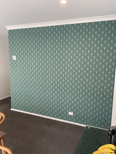 Customer photo review of Lilly Geometric Wallpaper - Blue