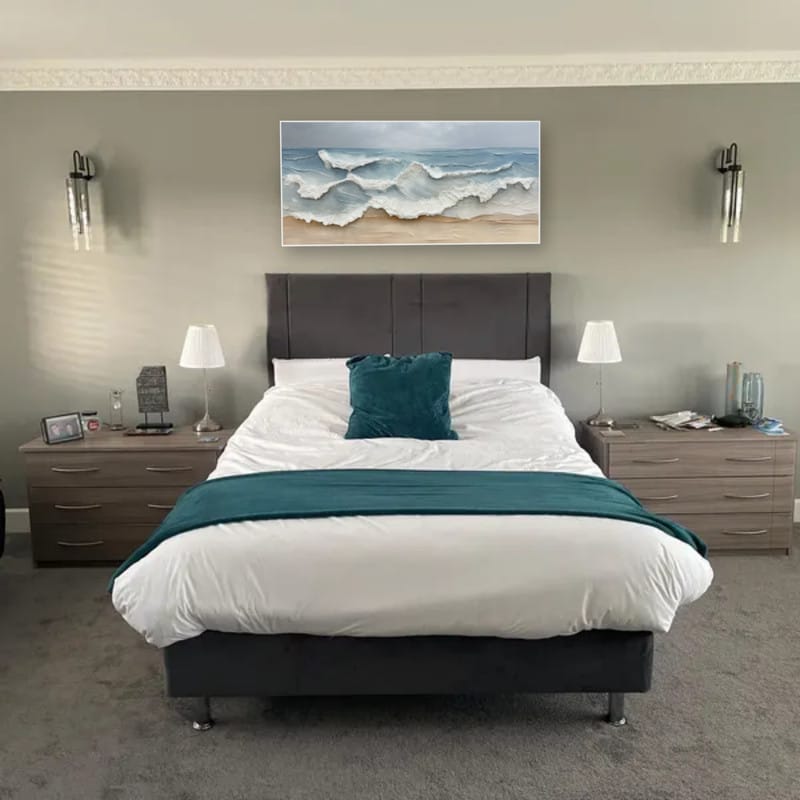 Customer photo review of Ocean And Sky Textured Painting Canvas #OS005