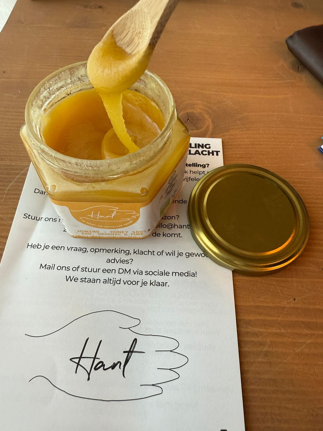 Customer photo review of BIO - Rauwe Honing – Onverhit, Ongefilterd & Puur - 100% EU + GRATIS LEPEL - 500g