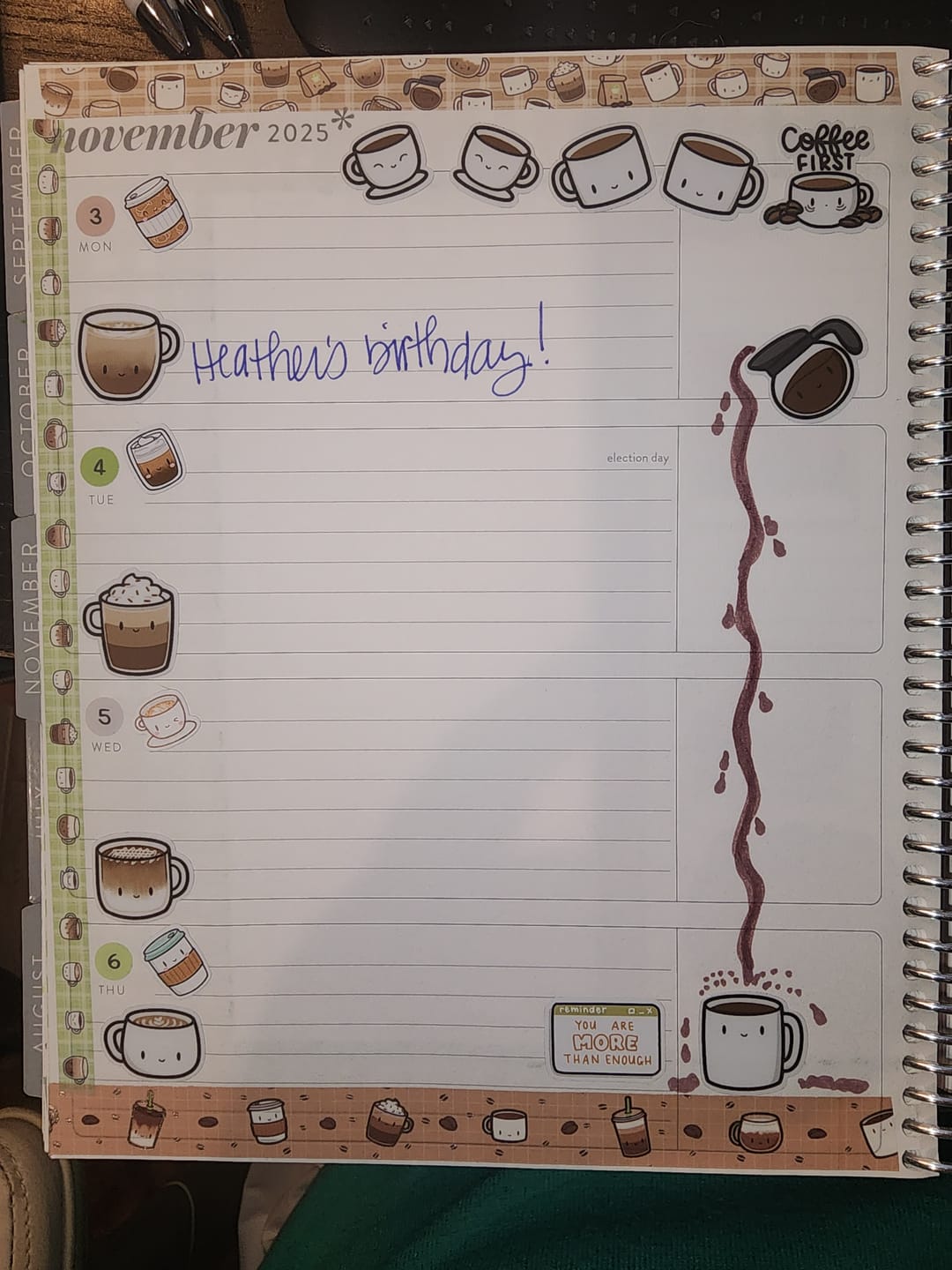 Customer photo review of Love You a Latte Sticker Sheet