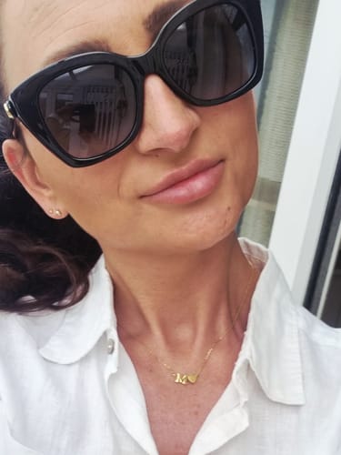Customer photo review of Letter Love Necklace