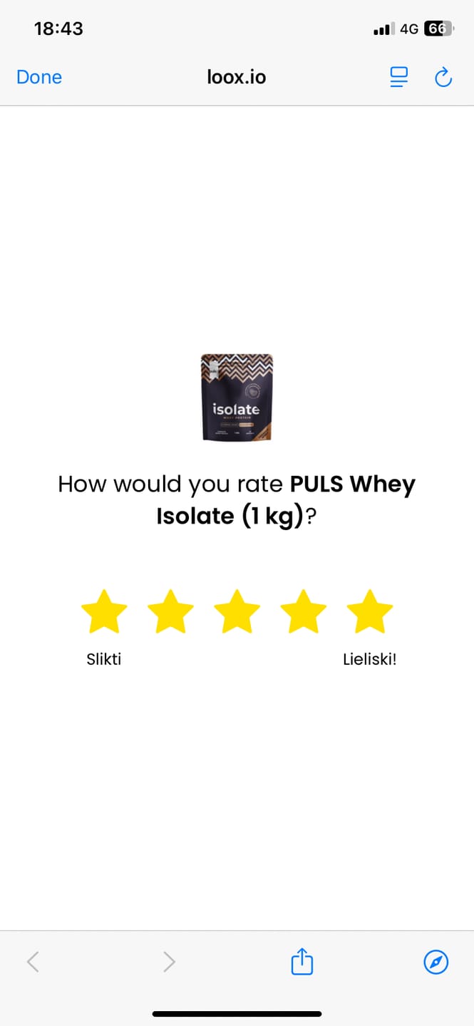 Customer photo review of PULS Whey Isolate (1 kg)