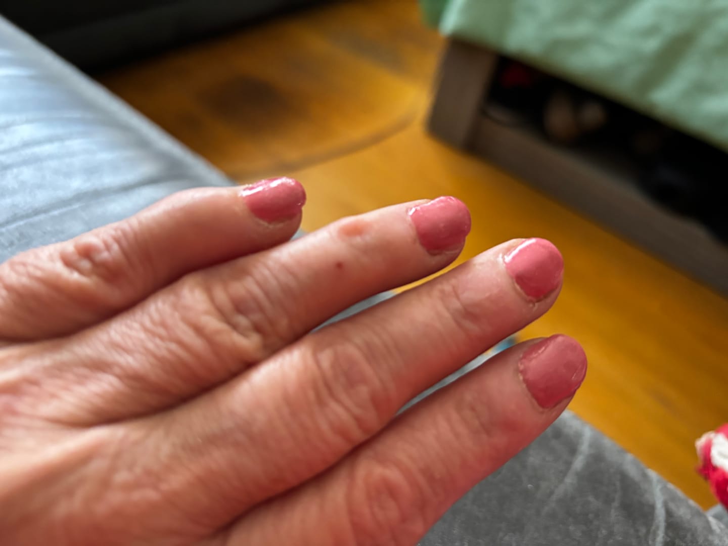 Customer photo review of Mocha Rose Dipping Powder