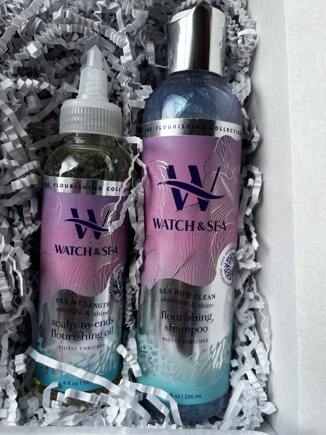Customer photo review of “SEA HOW CLEAN” Shimmer & Shine Detangling Shampoo