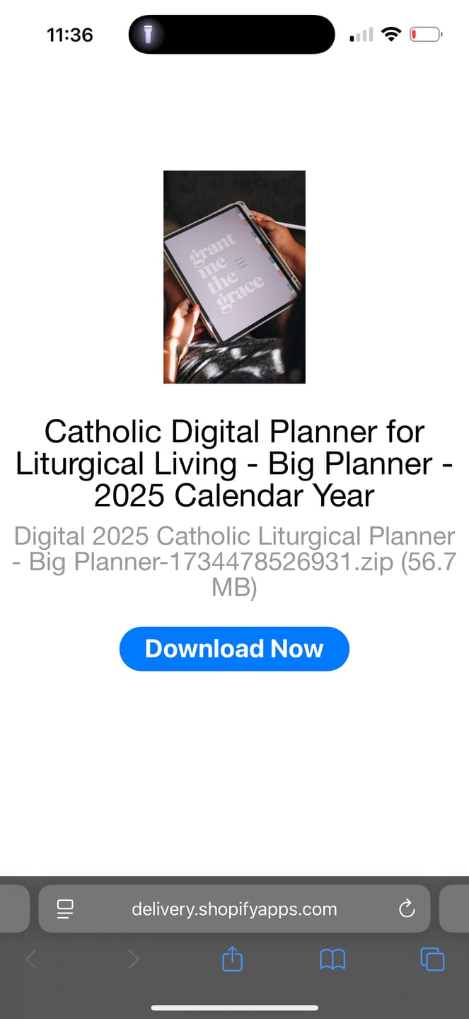 Customer photo review of Catholic Digital Planner for Liturgical Living
