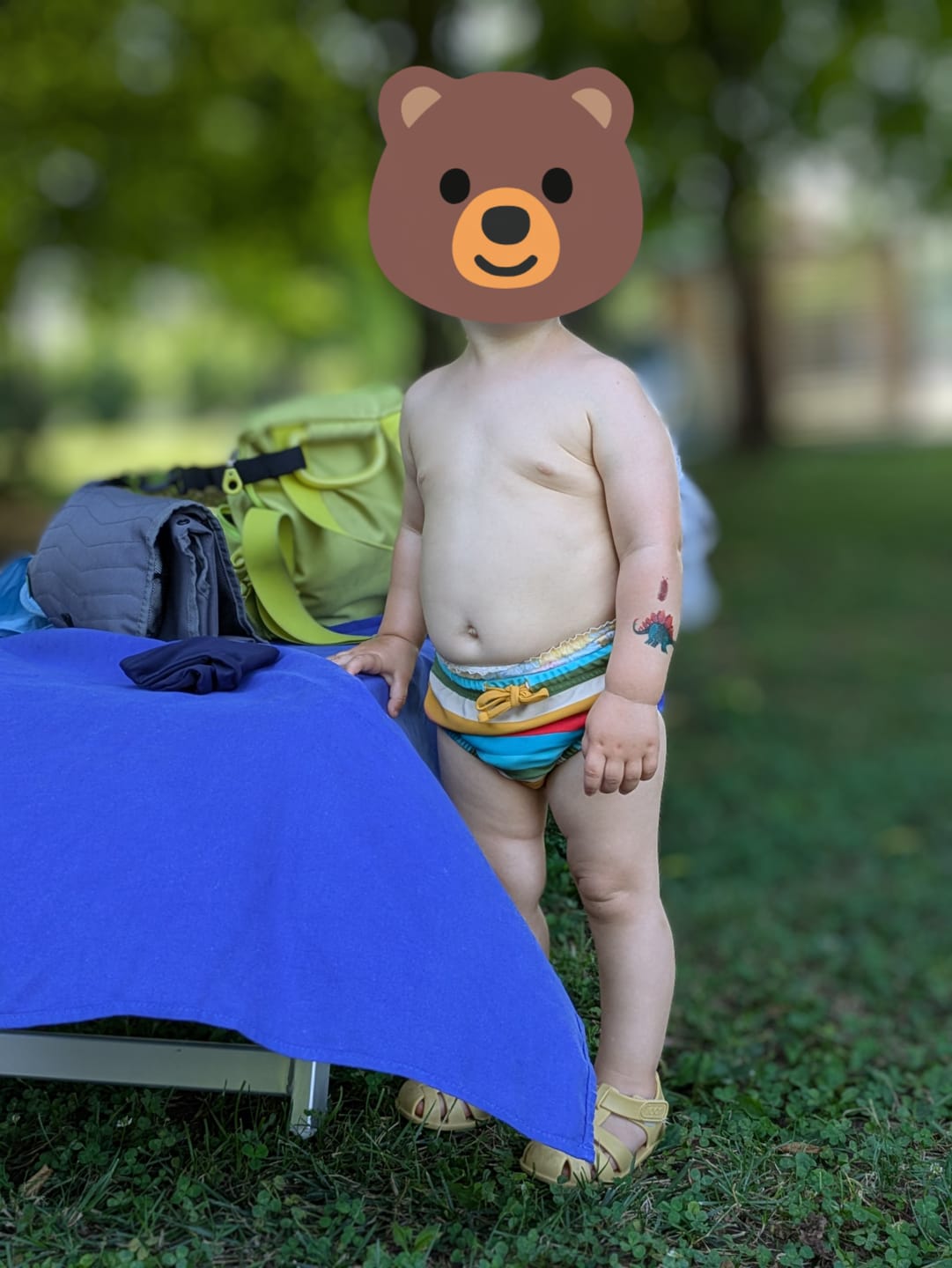 Customer photo review of Rainbow UPF 50+ Reusable Baby Swimming Nappy