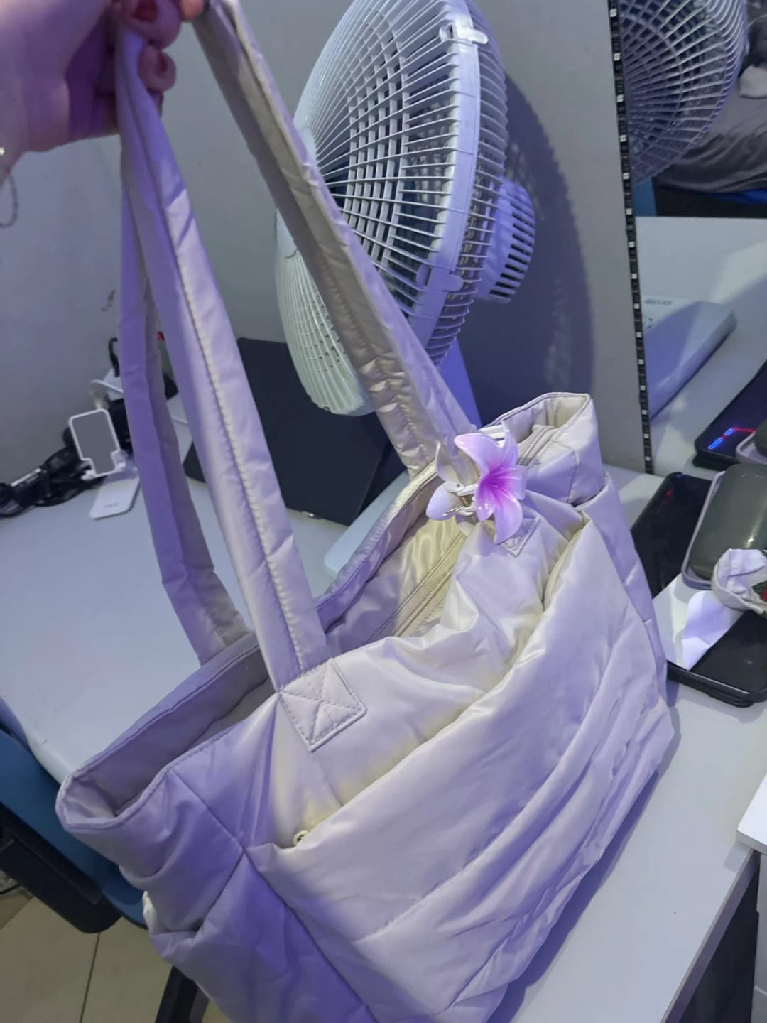 Customer photo review of Alex Puffer Tote Bag