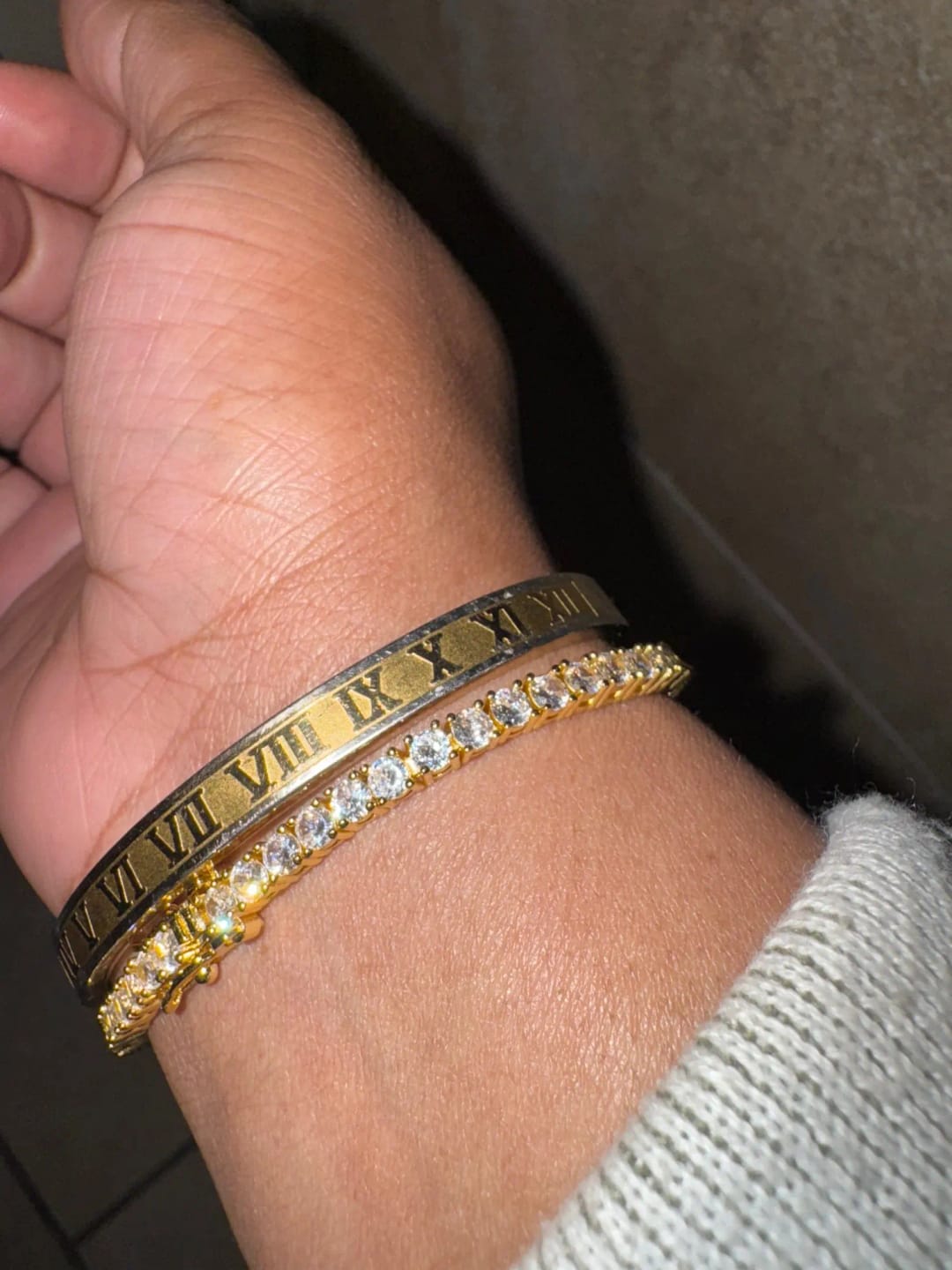 Customer photo review of Bracelet tennis (or)