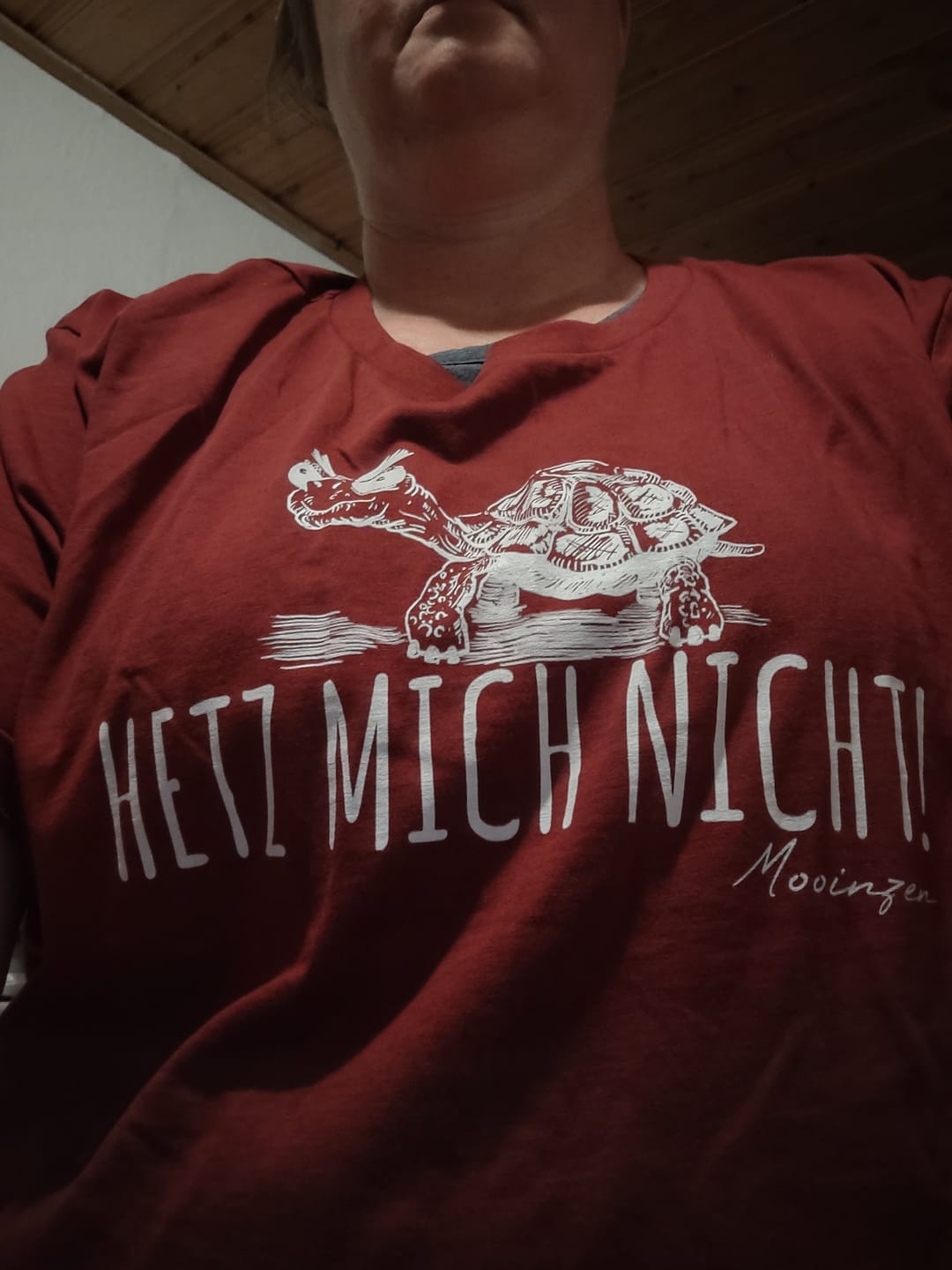 Customer photo review of Hetz mich nicht · Herren Premium Bio T-Shirt