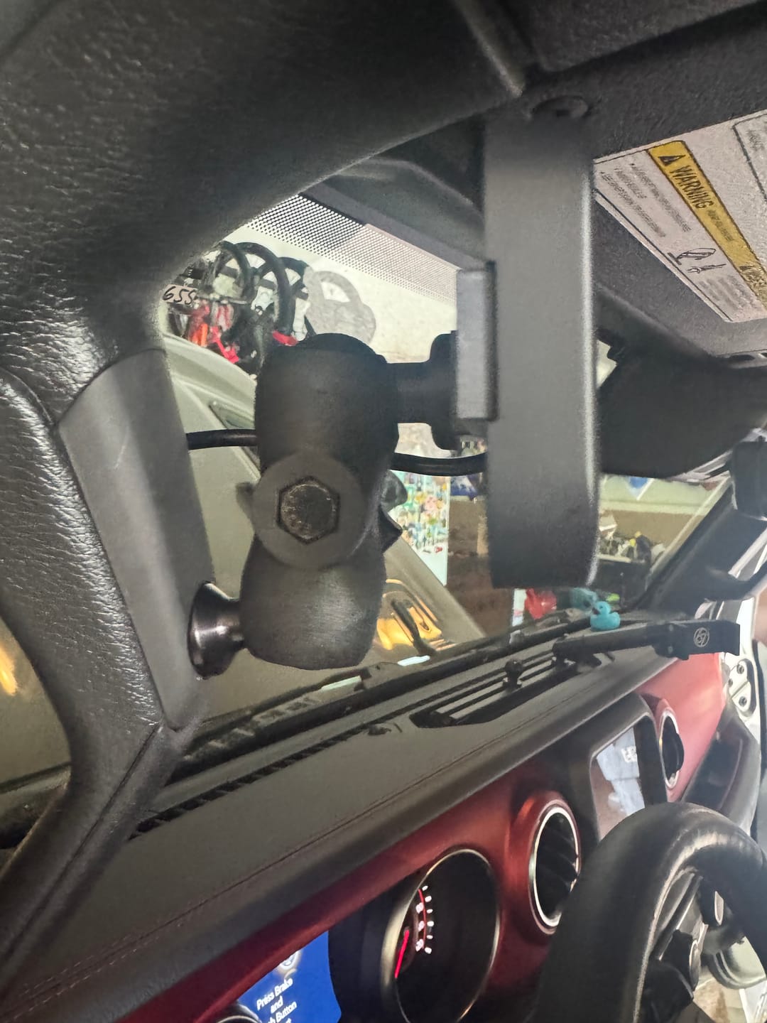 Customer photo review of JL/JLU  A-Pillar Ball Mount Solution