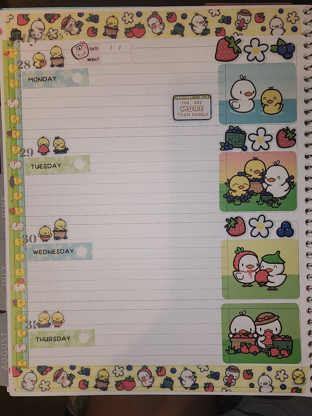 Customer photo review of Positivity Notes 1 Planner Stickers
