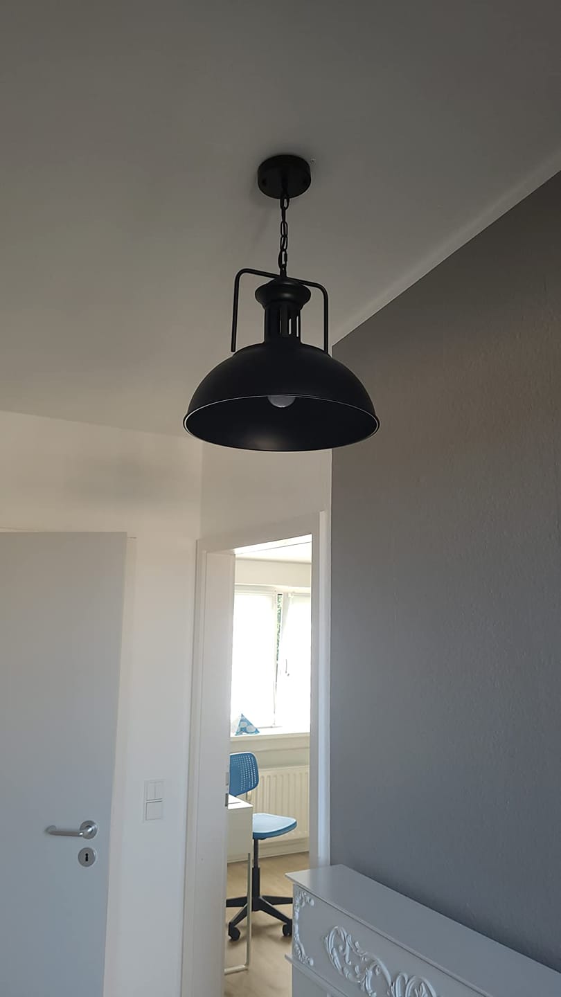 Customer photo review of Modern Industrial Single Dome Pendant Light