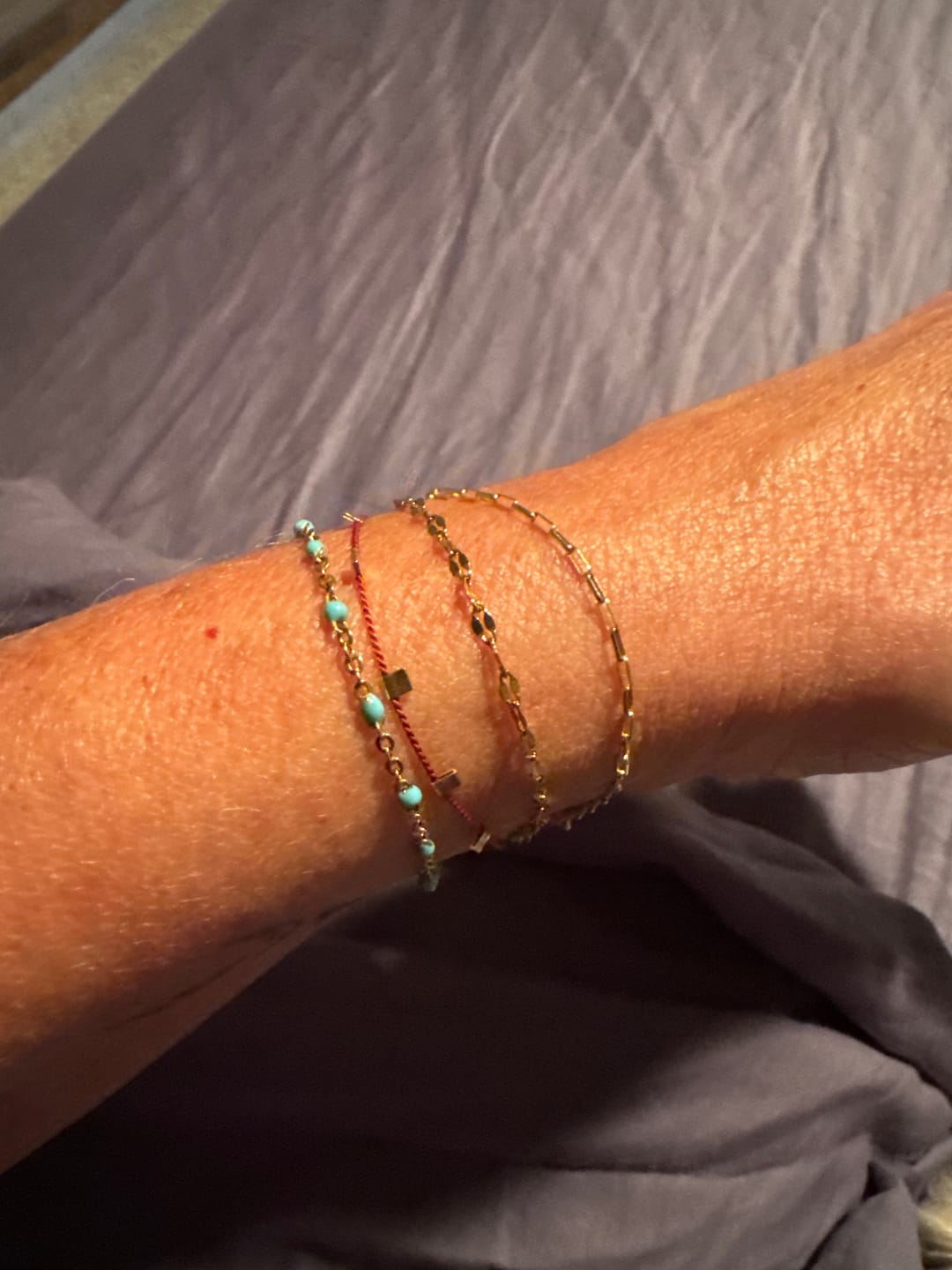 Customer photo review of Single Dainty Bracelet