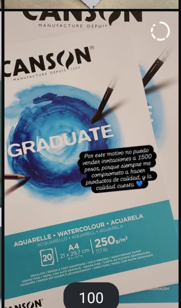 Customer photo review of Canson Graduate - Block Acuarela 20 hojas 250 g/m2