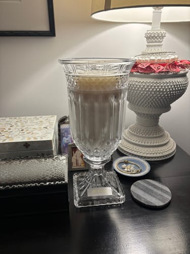 Customer photo review of Pink Champagne (Strawberry | Champagne | Rose) - Crystal Vase Candle | 200hr Burn **PRE ORDER