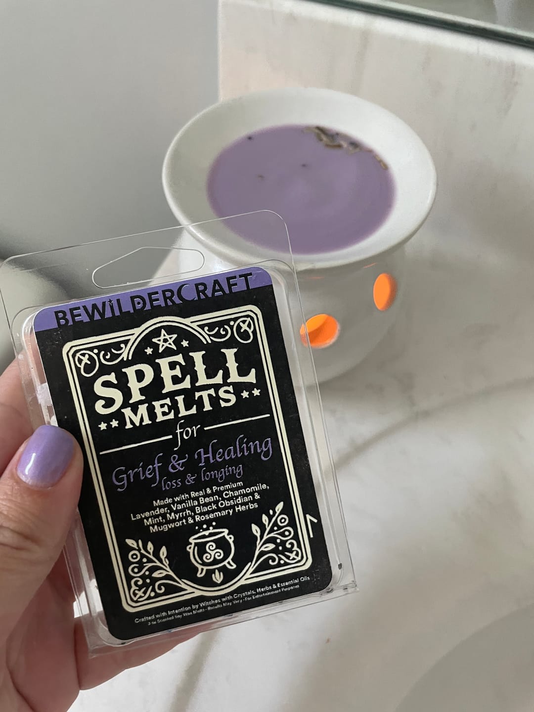 Customer photo review of Spell Melts for Grief & Healing Wax Melts