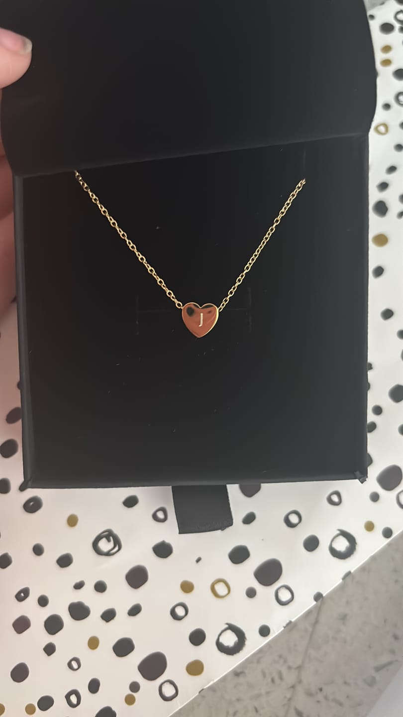 Customer photo review of Amo Heart Necklace in Gold