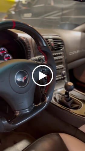 Customer video review of Genuine Carbon Fiber Steering Wheel With Button Trim For C6 Corvette 2006-2011