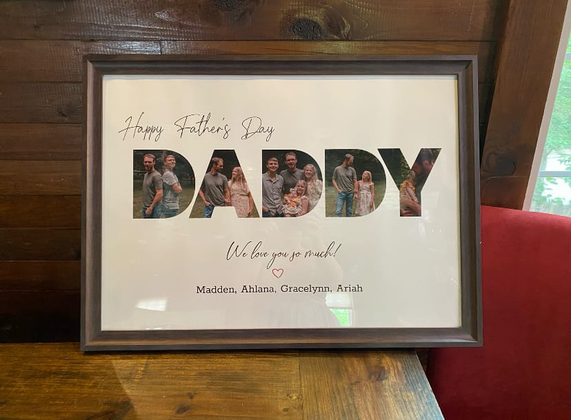 Customer photo review of Happy Dad's Day - Personalized poster