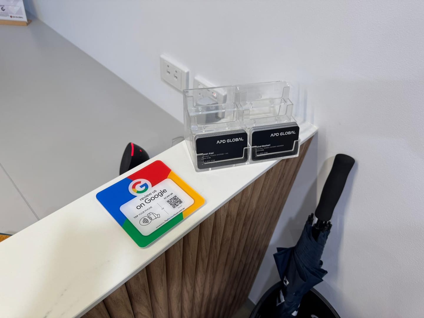 Customer photo review of Google Review NFC Plate +  QR Code