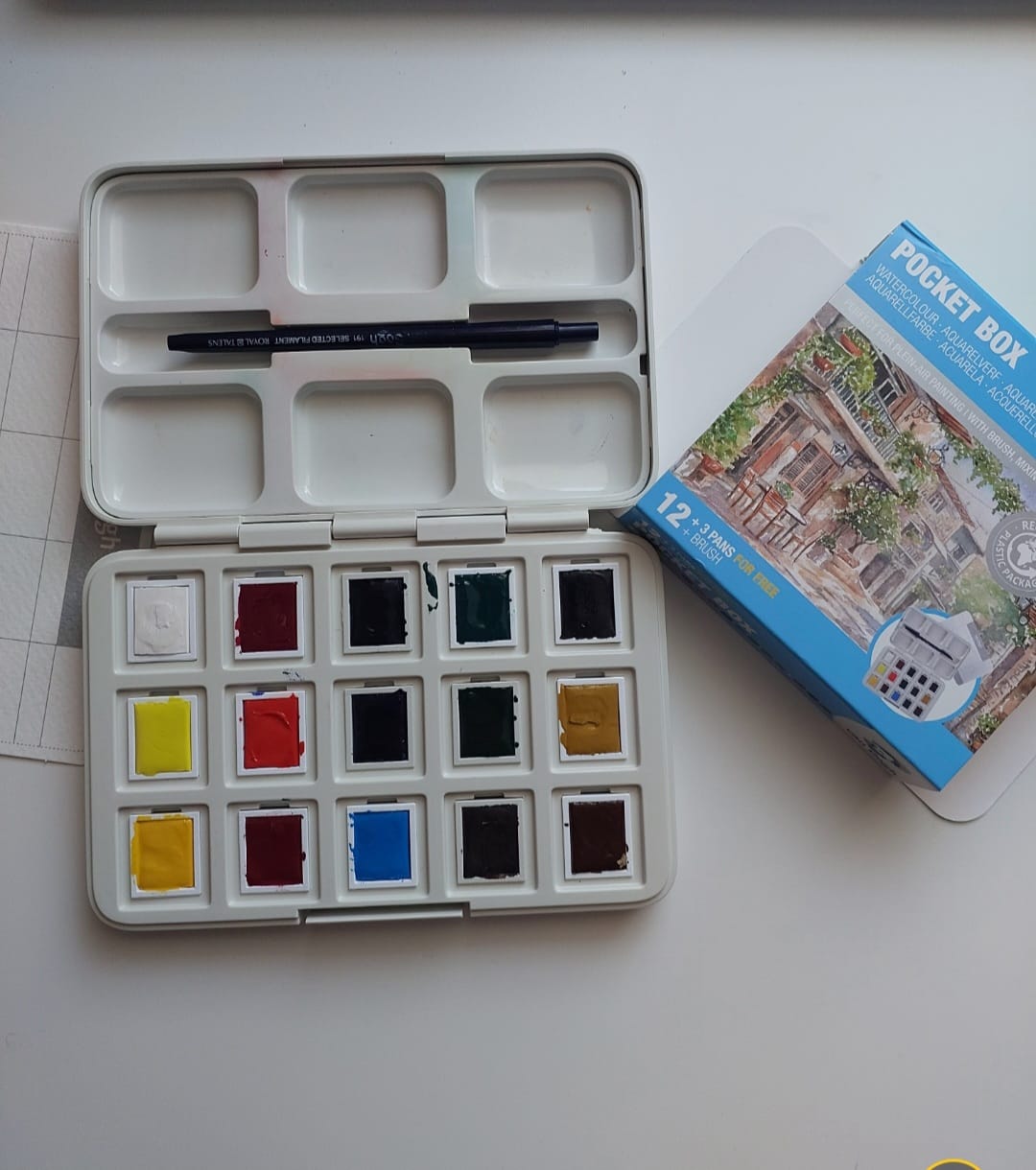 Customer photo review of Van Gogh Pocket Box - Set 12 + 3 Acuarelas Colores Básicos