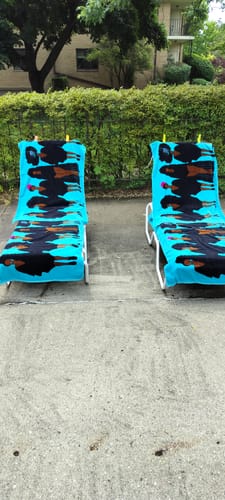 Customer photo review of Tribe Beach Towel