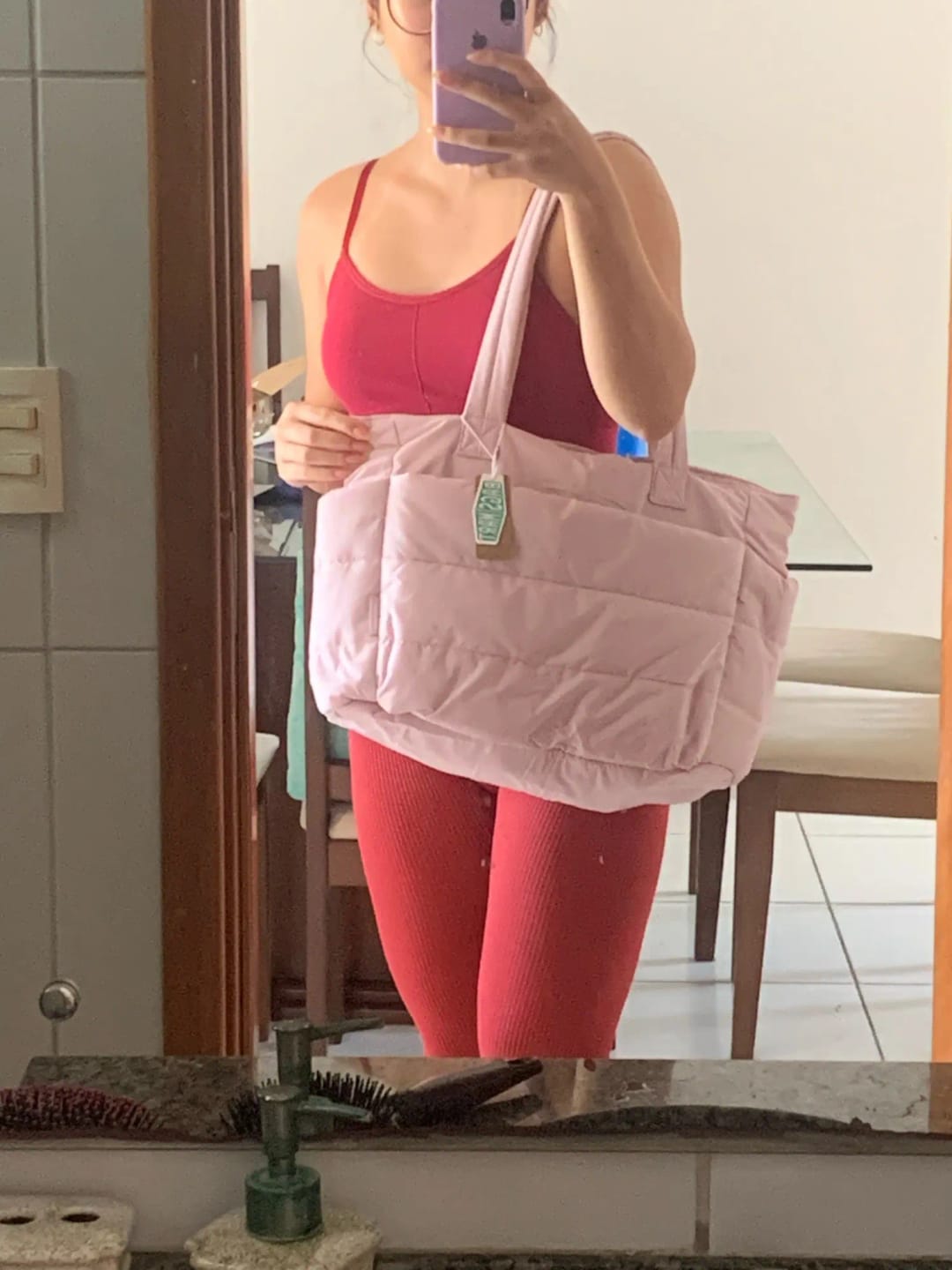 Customer photo review of Alex Puffer Tote Bag