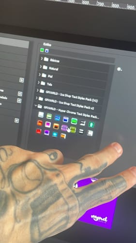 Customer photo review of Hyper Chrome Text Styles Pack (Vol. 1)