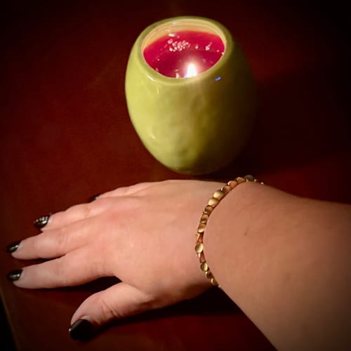 Customer photo review of Tibetan Bracelet of Fortune