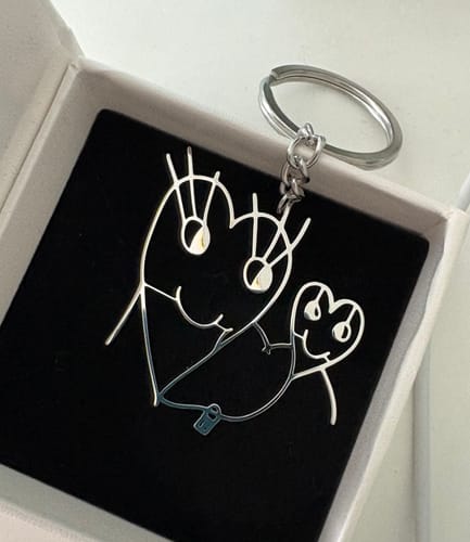 Customer photo review of Persönliche Kinderzeichnung als Halskette oder Anhänger