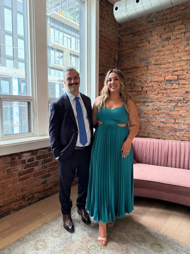 Customer photo review of Millie Dress in Teal by Elle Zeitoune - RENTAL