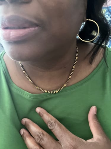 Customer photo review of Margo Necklace in Noire