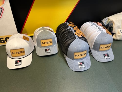 Customer photo review of Premium Custom Leather Patch Hats (Wholesale)