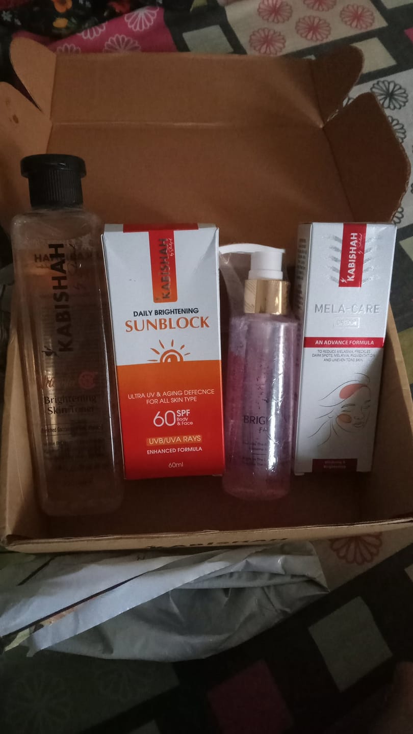 Customer photo review of Bright & Even Skintone Kit