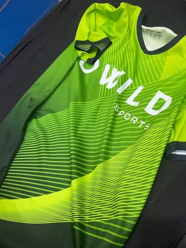 Customer photo review of Custom Green Classic Striped Personalized Football Kit Jersey