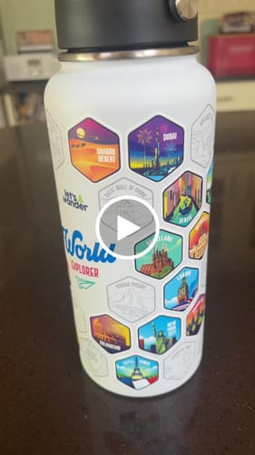 Customer video review of Let's Wander™ World Explorer Water Bottle + Stickers
