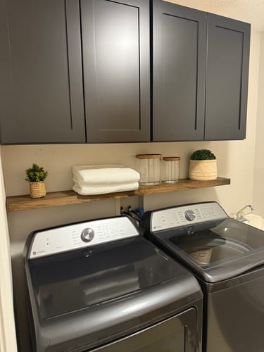 Customer photo review of Rustic Floating Shelves