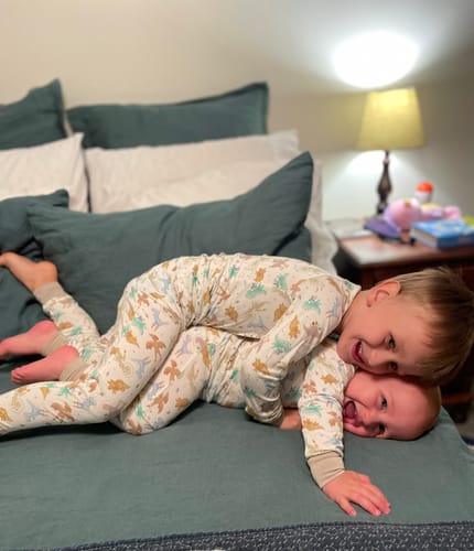 Customer photo review of Roar-ket Dinos Two-Piece Pajama Set