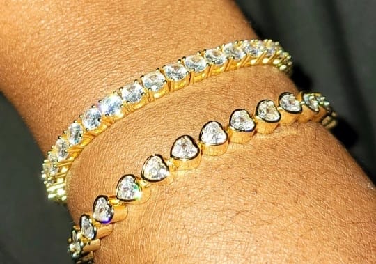 Customer photo review of Bracelet tennis (or)