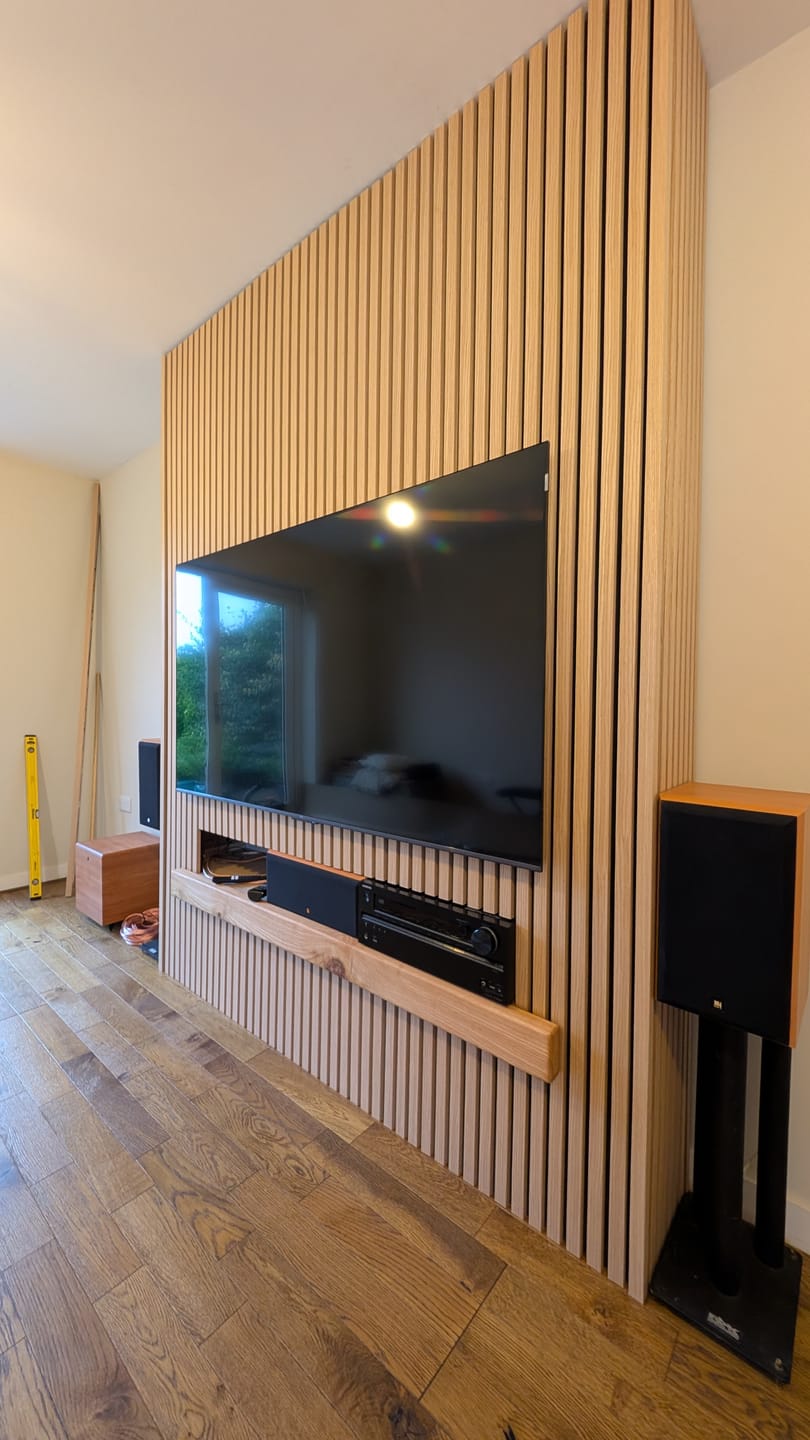 Customer photo review of Wooden Wall Panel | Natural Oak | Premium 3-sided Wood Veneer