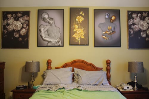 Customer photo review of GOLD ROSES CANVAS