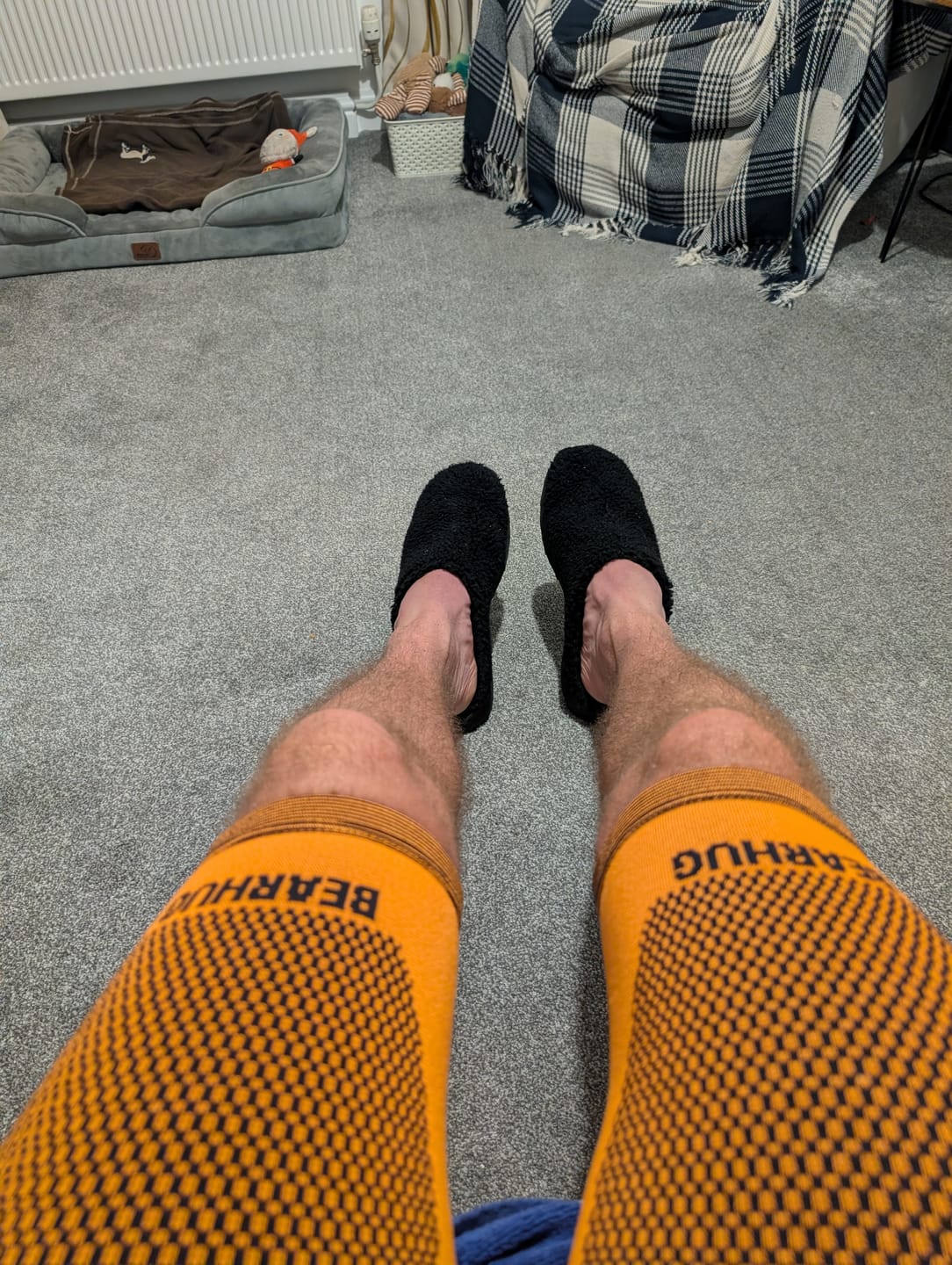 Customer photo review of Pair of Thigh Compression Support Sleeves For Hamstring & Leg Pain Recovery