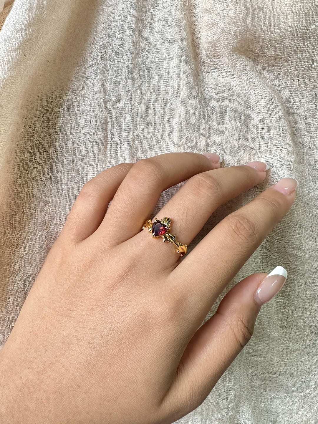 Customer photo review of Sacred Heart Ring