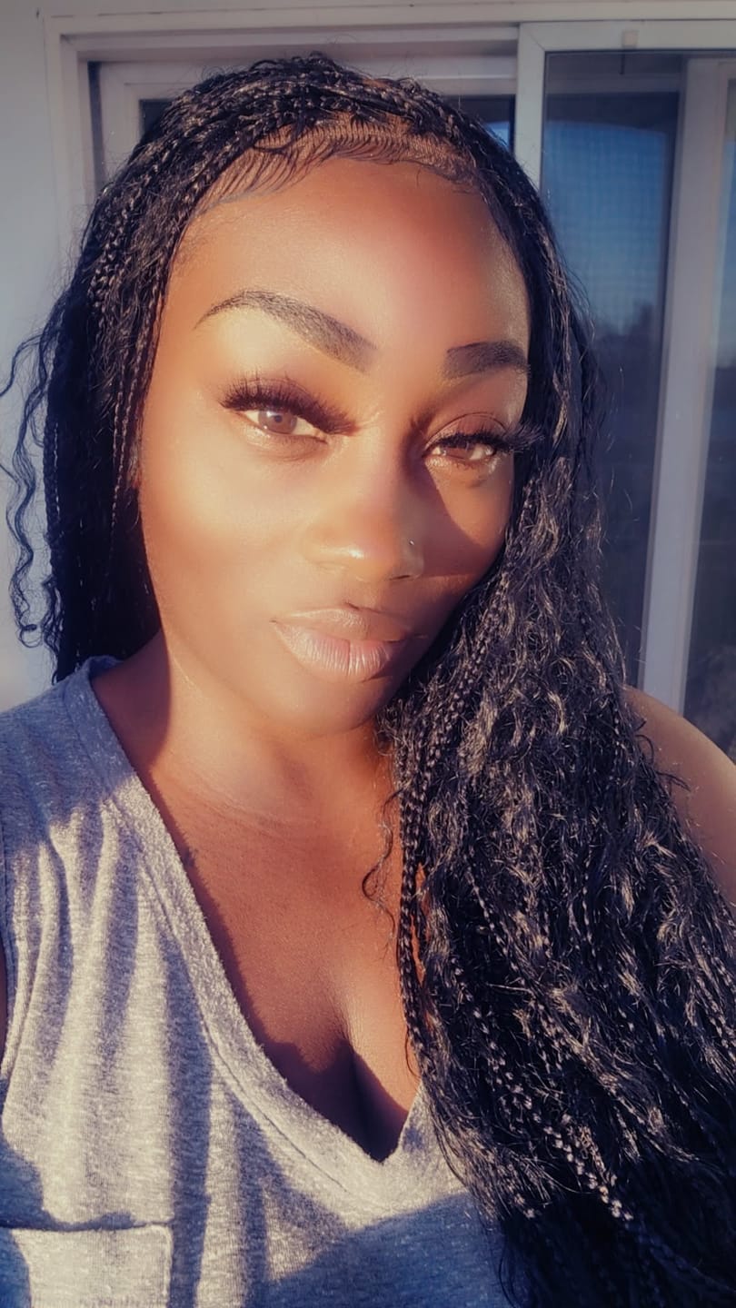 Customer photo review of BOHO Knotless Braided wig