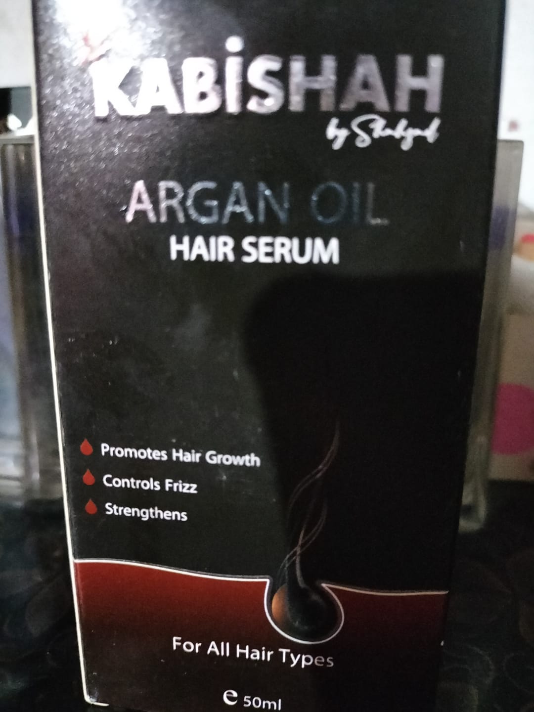 Customer photo review of Argan Oil Hair Serum