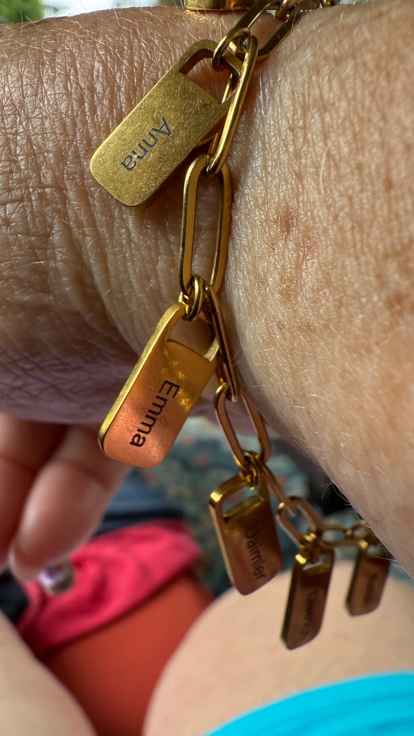 Customer photo review of Personalized Chain Link Bracelet with Custom Name Charms