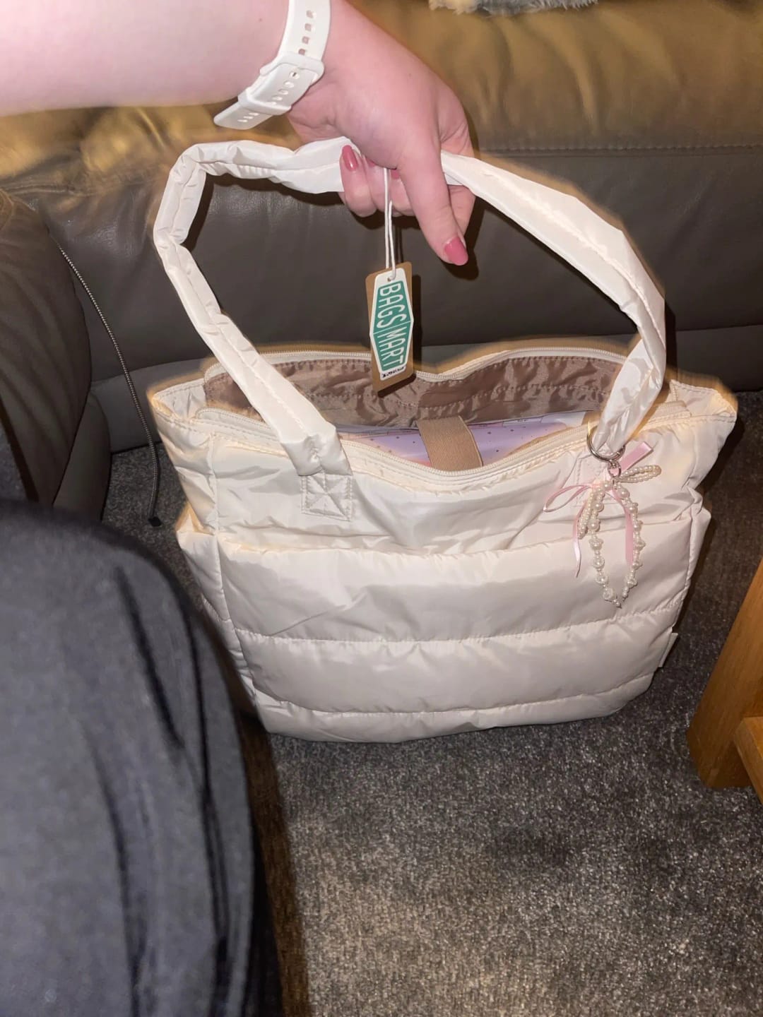 Customer photo review of Alex Puffer Tote Bag