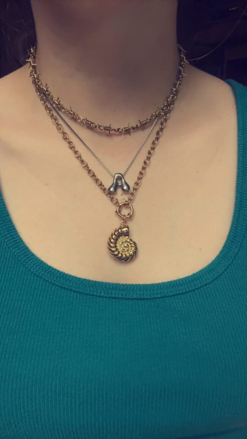Customer photo review of Siren Shell Necklace