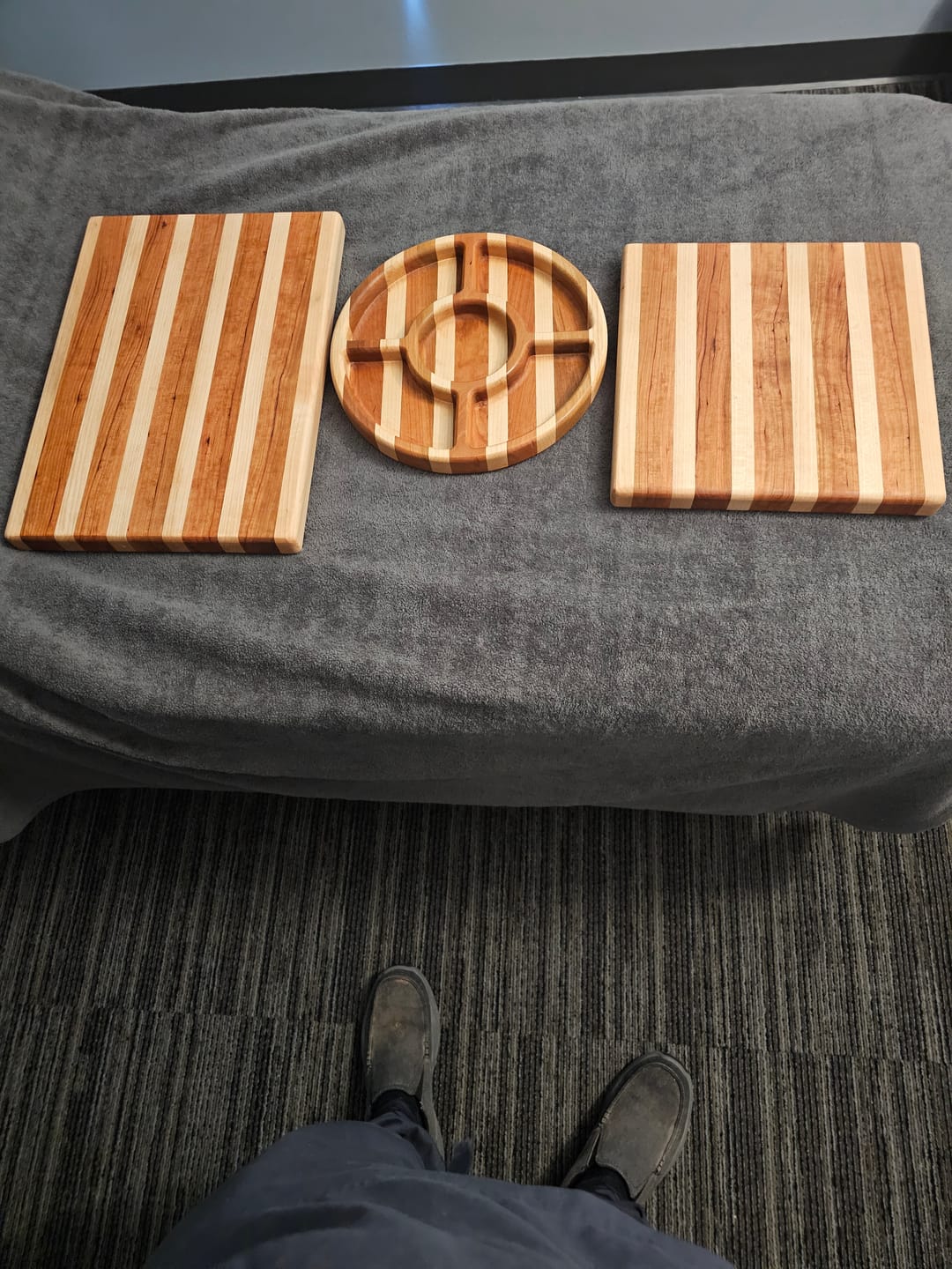 Customer photo review of 11.75x11.75" Five Pocket Tray 10 Acrylic Router Template