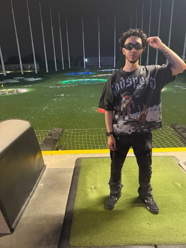 Customer photo review of Godspeed First Contact Tee Black Wash